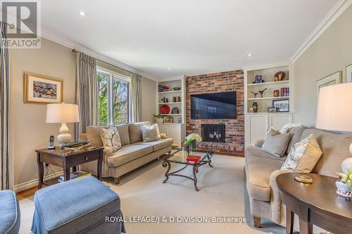 24 Mcglashan Court, Toronto, ON - Indoor Photo Showing Living Room With Fireplace