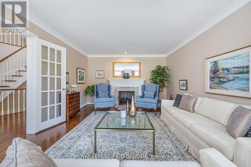24 Mcglashan Court, Toronto, ON - Indoor Photo Showing Living Room With Fireplace