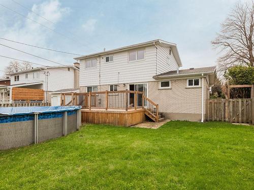 Backyard - 109 Av. Cragmore, Pointe-Claire, QC - Outdoor With Above Ground Pool With Deck Patio Veranda With Exterior