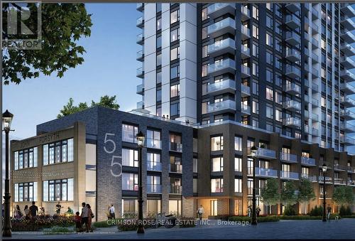 2210 - 55 Duke Street W, Kitchener, ON - Outdoor With Balcony With Facade