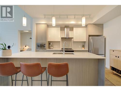 1800 Richter Street Unit# Ph10, Kelowna, BC - Indoor Photo Showing Kitchen With Stainless Steel Kitchen With Upgraded Kitchen