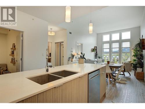 1800 Richter Street Unit# Ph10, Kelowna, BC - Indoor Photo Showing Kitchen With Double Sink