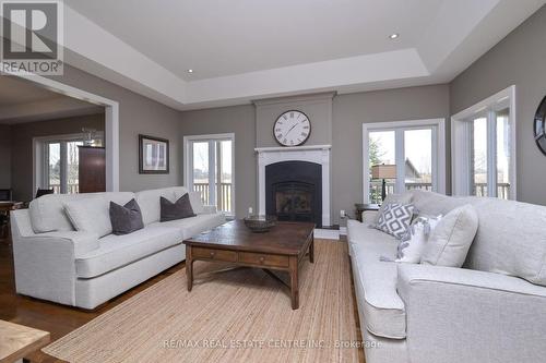 293138 8Th Line, Amaranth, ON - Indoor Photo Showing Living Room With Fireplace