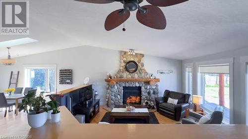 737 Lake Range Drive, Huron-Kinloss, ON - Indoor Photo Showing Living Room With Fireplace