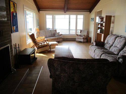 Salon - 33 Ch. De La Grève O., Saint-Denis-De La Bouteillerie, QC - Indoor Photo Showing Living Room With Fireplace