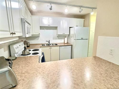 104-1633 Dufferin Cres, Nanaimo, BC - Indoor Photo Showing Kitchen With Double Sink