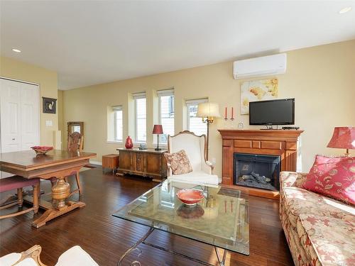 2477 Orchard Ave, Sidney, BC - Indoor Photo Showing Living Room With Fireplace