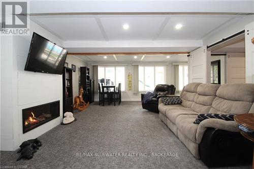 10160 Edmonds Boulevard, Lambton Shores, ON - Indoor Photo Showing Living Room With Fireplace