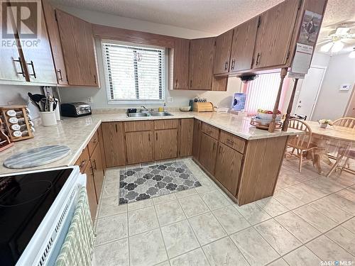 105 2Nd Avenue E, Lampman, SK - Indoor Photo Showing Kitchen With Double Sink