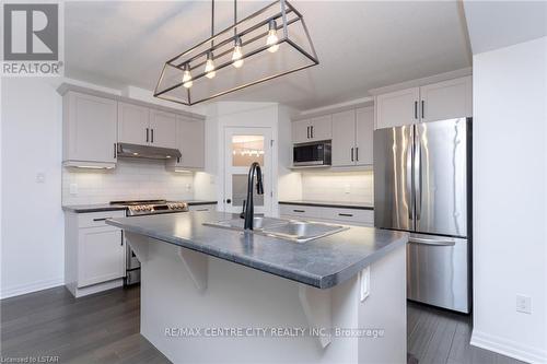 37 Styles Drive, St. Thomas, ON - Indoor Photo Showing Kitchen With Stainless Steel Kitchen With Double Sink With Upgraded Kitchen