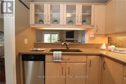 24 - 90 Ontario Street S, Lambton Shores, ON - Indoor Photo Showing Kitchen With Double Sink