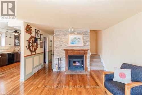 19 Shady Lane, Lambton Shores, ON - Indoor Photo Showing Living Room With Fireplace