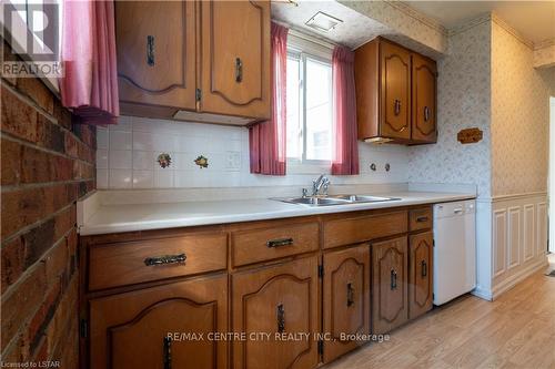 199 Southcrest Dr Drive, London, ON - Indoor Photo Showing Kitchen With Double Sink