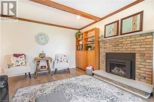 157 Mill Road, Thames Centre, ON - Indoor Photo Showing Living Room With Fireplace