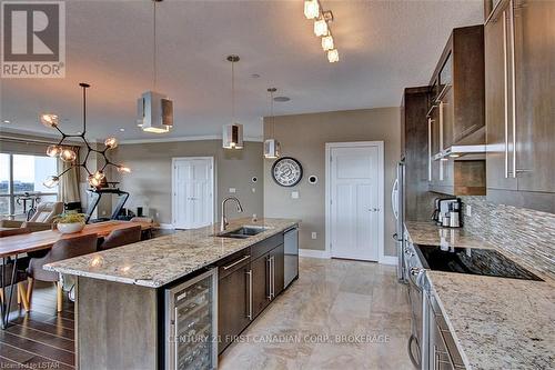 2403 - 330 Ridout Street, London, ON - Indoor Photo Showing Kitchen With Double Sink With Upgraded Kitchen