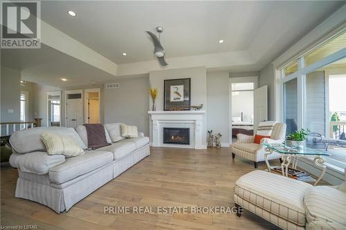 66 Deerfield Road, Lambton Shores, ON - Indoor Photo Showing Living Room With Fireplace