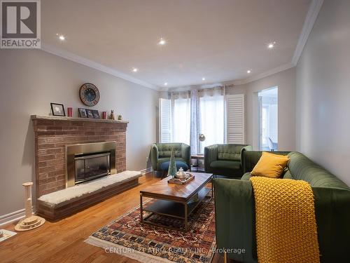 Main - 1548 Saugeen Drive, Pickering, ON - Indoor Photo Showing Living Room With Fireplace