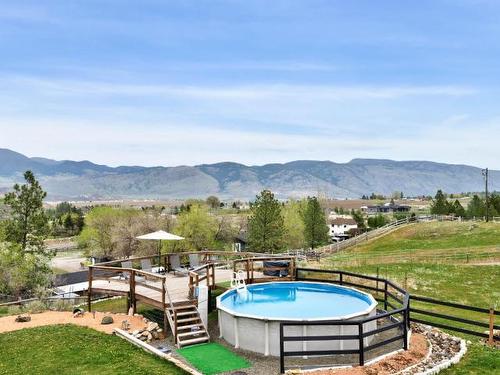 7629 Barnhartvale Road, Kamloops, BC - Outdoor With Above Ground Pool With View