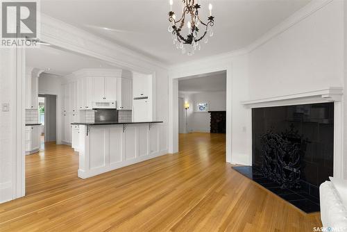 2800 Albert Street, Regina, SK - Indoor Photo Showing Kitchen With Fireplace