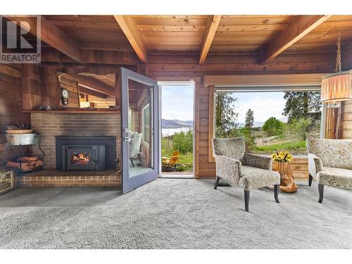 1850 Naramata Road, Penticton, BC - Indoor Photo Showing Living Room With Fireplace