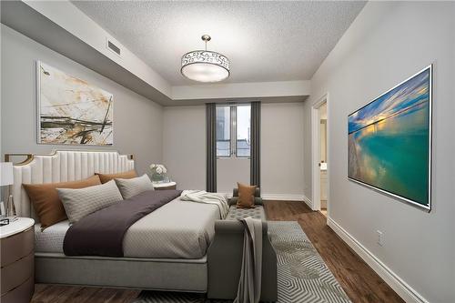 Virtually Staged - 1477 Lakeshore Road|Unit #305, Burlington, ON - Indoor Photo Showing Bedroom