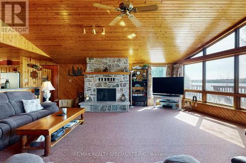 68 South Fork Drive, Kawartha Lakes, ON - Indoor Photo Showing Living Room With Fireplace