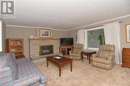 7727 Patrick Street, Lambton Shores, ON - Indoor Photo Showing Living Room With Fireplace
