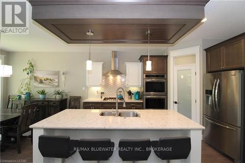 10138 Merrywood Drive, Lambton Shores, ON - Indoor Photo Showing Kitchen With Double Sink With Upgraded Kitchen