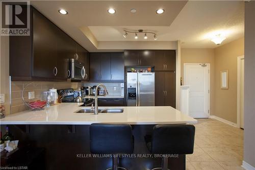 1205 - 330 Ridout Street North, London, ON - Indoor Photo Showing Kitchen With Double Sink