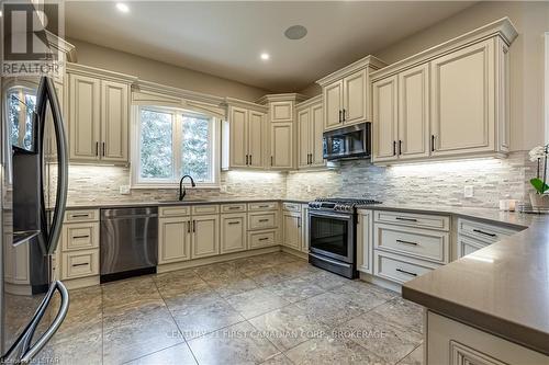 22628 Richmond Street, Middlesex Centre, ON - Indoor Photo Showing Kitchen With Upgraded Kitchen