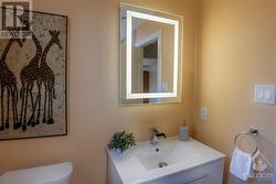 Basement full bathroom with glass shower - 