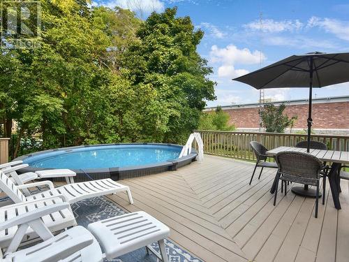 157 Dibble Street W, Prescott, ON - Outdoor With Above Ground Pool With Deck Patio Veranda With Exterior