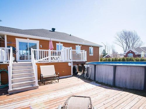 Patio - 666 Av. Camille-Dumais, Saint-Pascal, QC - Outdoor With Above Ground Pool With Deck Patio Veranda With Exterior