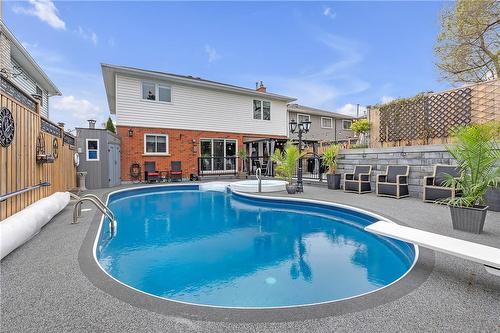 79 Republic Avenue, Hamilton, ON - Outdoor With In Ground Pool With Backyard With Exterior