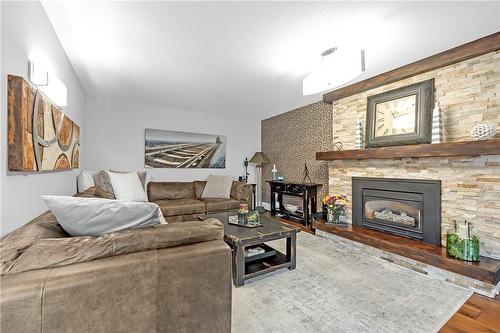 79 Republic Avenue, Hamilton, ON - Indoor Photo Showing Living Room With Fireplace