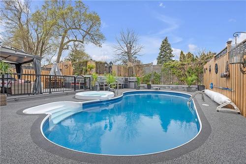 79 Republic Avenue, Hamilton, ON - Outdoor With In Ground Pool With Backyard