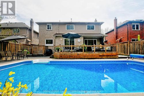 24 Delayne Drive, Aurora, ON - Outdoor With In Ground Pool With Deck Patio Veranda With Backyard