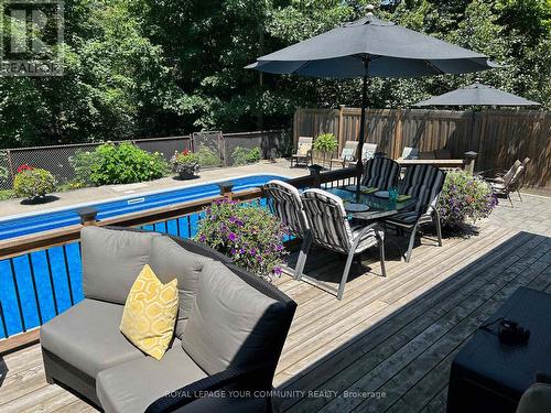 24 Delayne Drive, Aurora, ON - Outdoor With In Ground Pool With Deck Patio Veranda