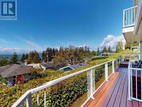 6955 Surrey Street, Powell River, BC - Outdoor With Balcony With View