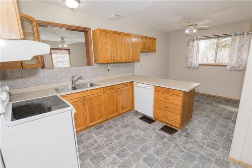 29 3Rd Street, Swan Lake, MB - Indoor Photo Showing Kitchen With Double Sink