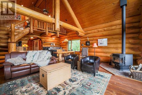 24573 Walcott Road, Telkwa, BC - Indoor Photo Showing Living Room With Fireplace