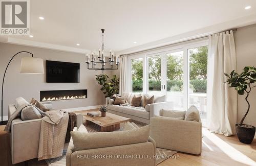 51 Wildan Drive, Hamilton, ON - Indoor Photo Showing Living Room With Fireplace