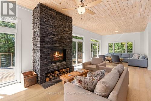 988B Lippert Lane, Faraday, ON - Indoor Photo Showing Living Room With Fireplace