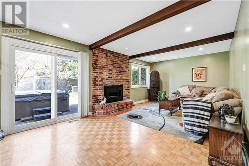 1851 Juno Avenue, Ottawa, ON - Indoor Photo Showing Living Room With Fireplace