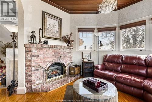 58 Donald Ave, Moncton, NB - Indoor Photo Showing Living Room With Fireplace