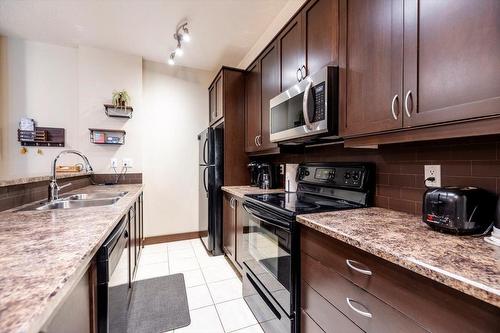 310 - 1500 Mcdonald Avenue, Fernie, BC - Indoor Photo Showing Kitchen With Double Sink