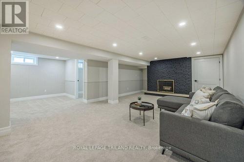 26 Lyndale Avenue, St. Thomas, ON - Indoor Photo Showing Basement With Fireplace