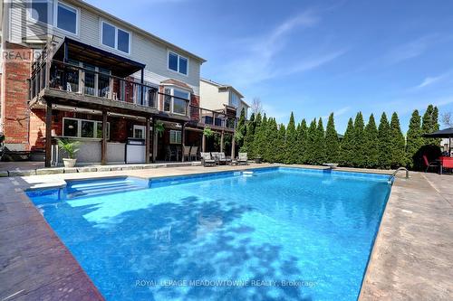 28 Jenner Court, Cambridge, ON - Outdoor With In Ground Pool With Deck Patio Veranda With Backyard