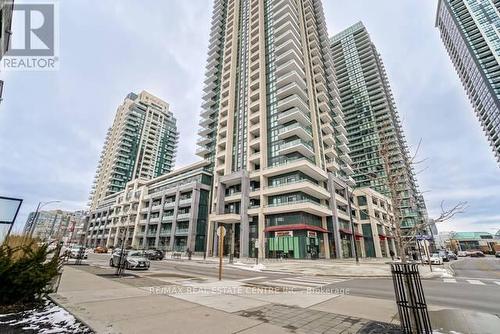 1414 - 4055 Parkside Village Drive, Mississauga, ON - Outdoor With Balcony With Facade