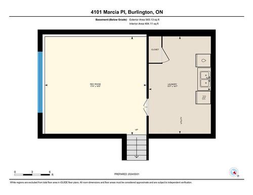 Lower Level Floor Plan - 4101 Marcia Place, Burlington, ON - Other